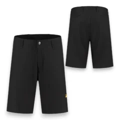 Guru Black Shorts showcasing the front and rear design.