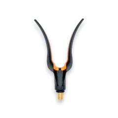 Guru Reaper Rear Rest shown from the front highlighting the deep profile for secure rod retention