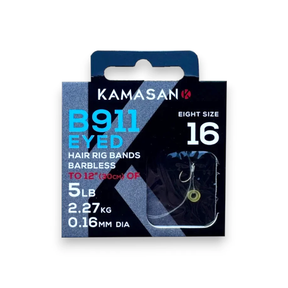 Kamasan B911 Eyed Bait Band Rigs pack shown on a white background.