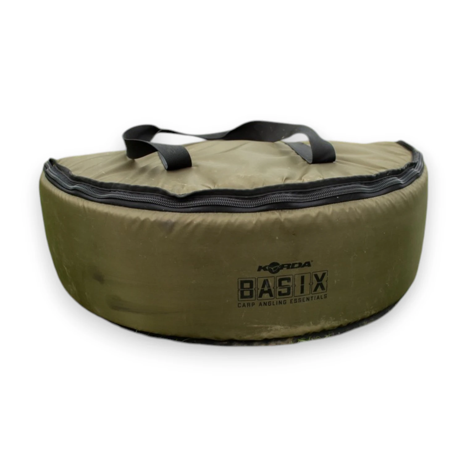 Korda BASIX Carp Cradle shown zipped up on a white background.