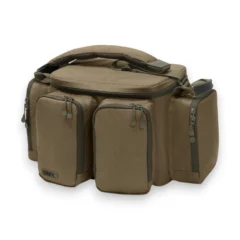 Korda Compac Carryall on white background showing the overall bag design and storage layout