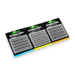 Korda Extenda Stops full range of sizes in packaging shown on a white background.