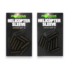 Korda Helicopter Sleeves full range in packaging shown on a white background.