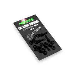 Korda Quick Change Ring Swivels Size 8 in packaging shown on a white background.