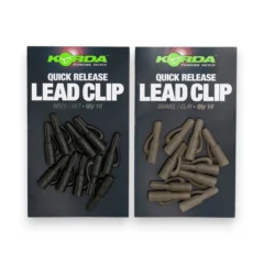 Korda Quick Release Clips full range in packaging shown on a white background.