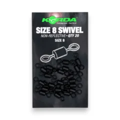 Korda Swivel Size 8 shown in original packaging on a white background