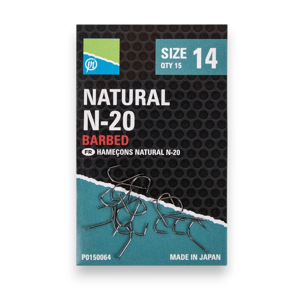 Preston Natural N-20 Barbed Hooks