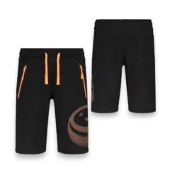 Tackle Guru Jersey Shorts Black shown on a white background.