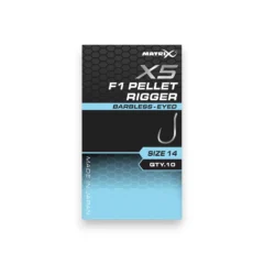 Matrix X5 Pellet Rigger Hooks Barbless-Eyed