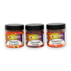 Bait Tech Criticals Duos 5mm Wafters showing three flavour options on a white background