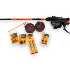 Guru 10' Float Rod & Reel Combo showing the 10ft float rod, pre-loaded 4000 reel, Ready Rod Sleeve, and included float fishing accessories