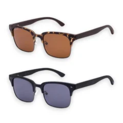 Korda The Ronnie Sunglasses both versions on white background showing tortoiseshell and matt black polarised fishing sunglasses