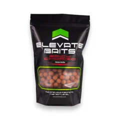 Elevate Baits Spicy Chorizo Boilies 15mm white background product image