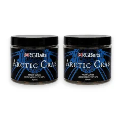 RG Baits Arctic Crab Pop Ups available in 12mm and 15mm on a white background