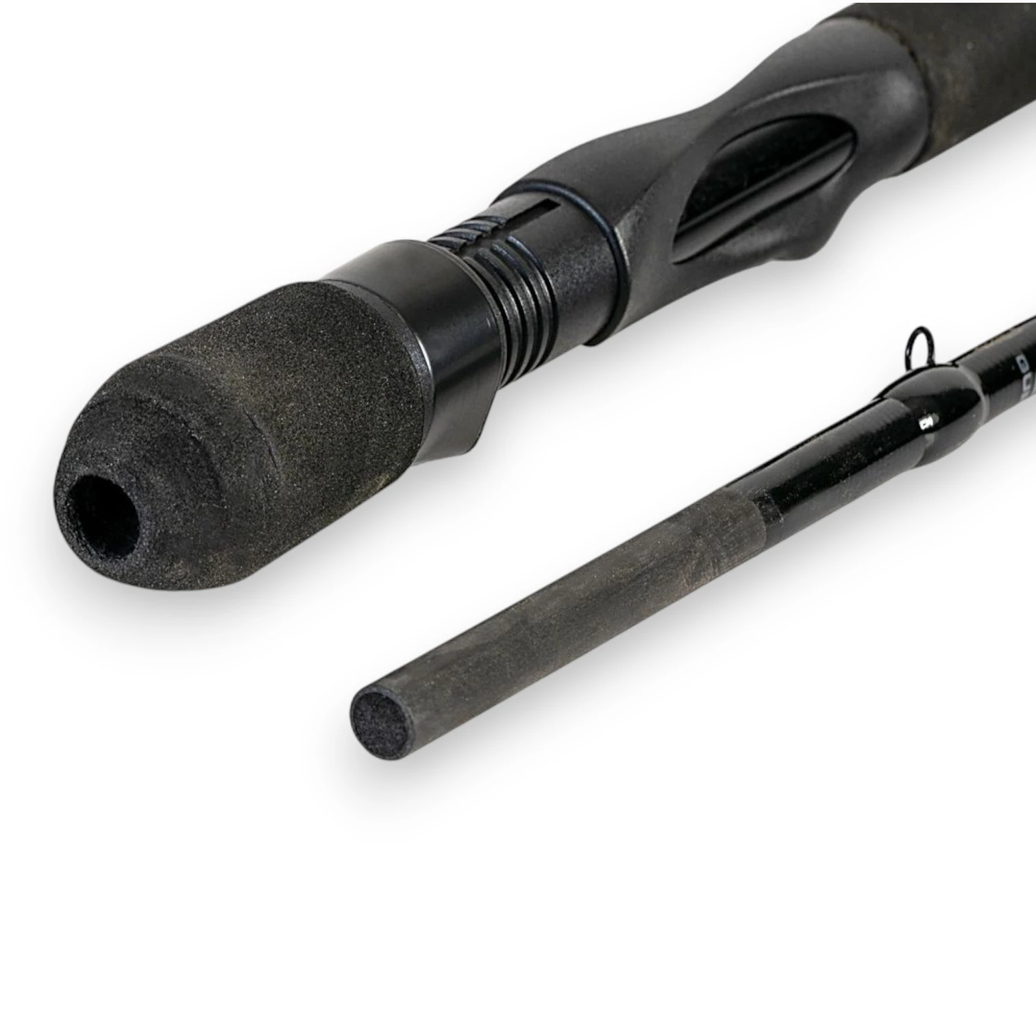 Close up of Guru A-Class Method Feeder rod handle on white background showing grip detail for feeder fishing rod