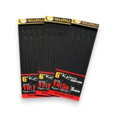 Guru Kaizen Barbless Pole Rigs 6" shown in original packaging on a white background