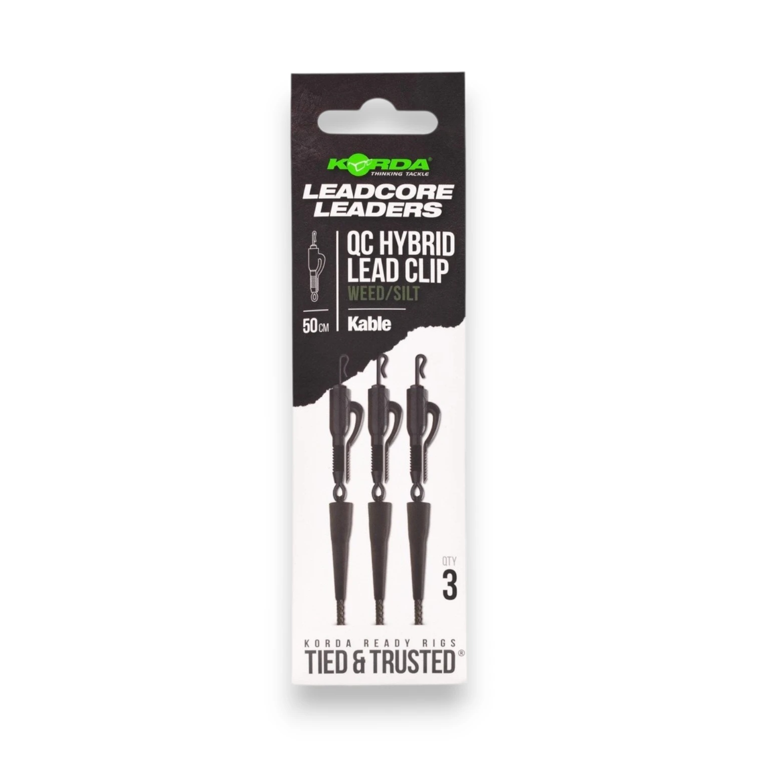 Korda Kable Leadcore Leader QC Hybrid Lead Clip 50cm - Image 3