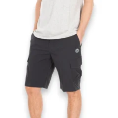 Model wearing Matrix Cargo Shorts front view on white background showing lightweight fishing shorts