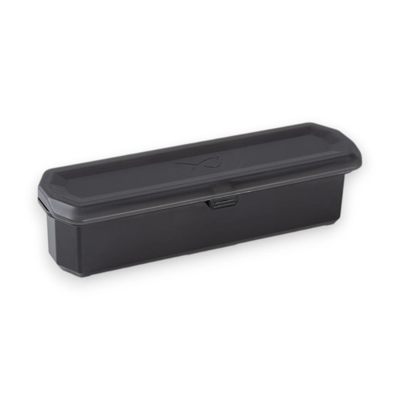 Matrix Slim Accessory Box closed on white background showing compact sealed storage box for fishing tackle