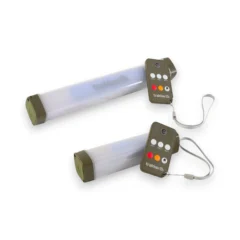 Trakker Nitelite Bivvy Lights in 150 and 200 lumen sizes on a white background