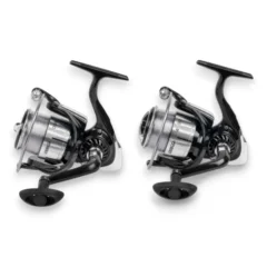 Zebco Loaded Allrounder FD Reels range on white background showing 3000 and 4000 fixed spool fishing reels