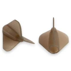 Close-up of Matrix Distance Stem Flights showing aerodynamic design for improved distance casting and stability in flight