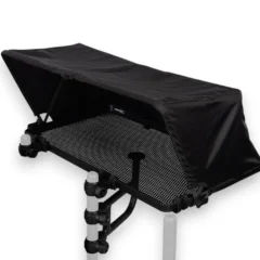 Matrix Sliding Side Tray and Cover attached to a seatbox showing large storage area and protective cover