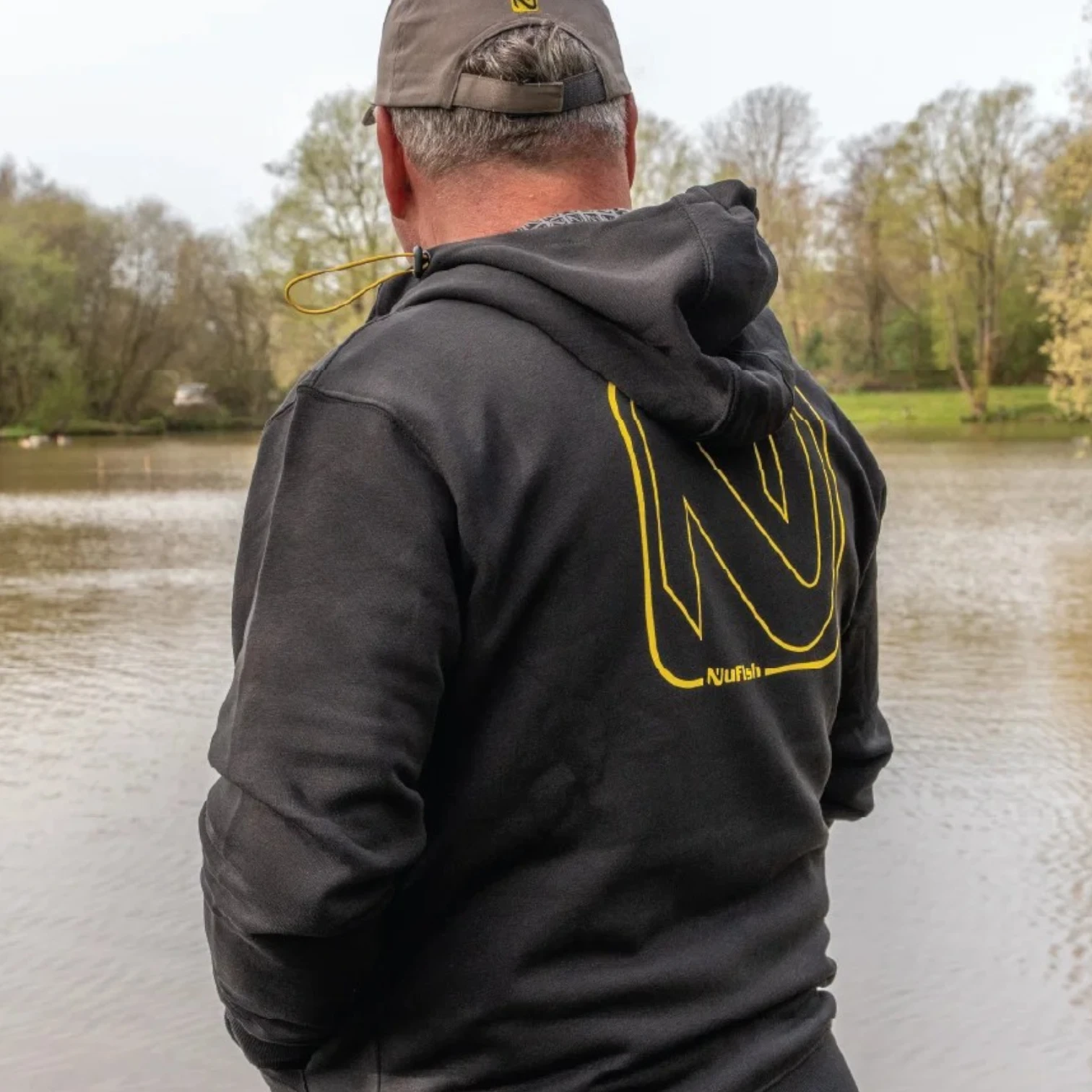 NuFish Quarter Zip Hoodie back view showing clean rear design and comfortable fit