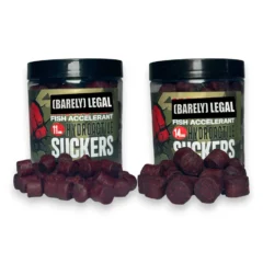 Fjuka Fish Accelerant Hydroactive Suckers shown in 11mm and 14mm sizes for carp fishing