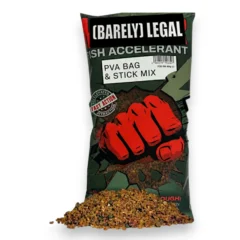 Fjuka Fish Accelerant PVA Bag and Stick Mix pouch shown front view ready for carp fishing
