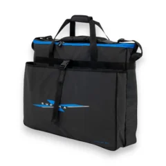 Preston Supera X Tray and Net Bag shown closed from the front for keepnet and side tray storage