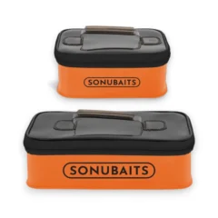 Sonubaits EVA Hookbait Storage System in 12 Tub and 16 Tub sizes displayed together