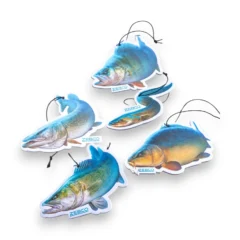 Zebco Target Fish Air Fresheners displaying all available fish designs together