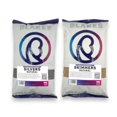 Blakes Baits Naturals Groundbait range featuring Silvers Natural and Skimmers Natural.