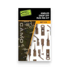 Fox Edges Camo Angled Drop Off Run Rig Kit in packaging on white background