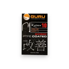 Guru Kaizen Spade Barbed Hooks range for pole and feeder fishing on natural waters.