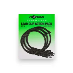 Korda Essentials Lead Clip Action Pack shown in packaging on a white background.