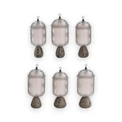 Matrix Maggot Feeders full range of sizes and weights shown on a white background.