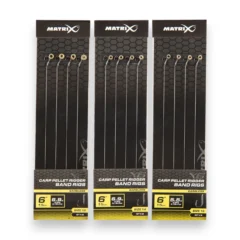 Matrix X6 Carp Pellet Rigger 15cm Band Rigs for targeting carp and bigger fish in deeper water.