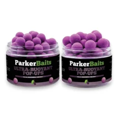 Parker Baits Mulberry Ultra Buoyant Pop-Ups 12mm and 15mm range shown together.