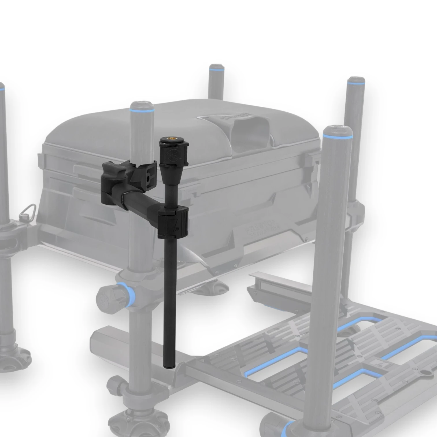 Preston Offbox Rotating Butt Rest Arm for stable and precise fishing rod positioning.