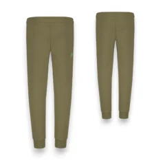Korda Kids Kore Dark Olive Joggers shown from the front and back on a white background.